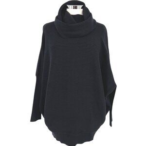French Connection Black Cozy Cowl Neck Ribbed Sweater Size Medium NWT